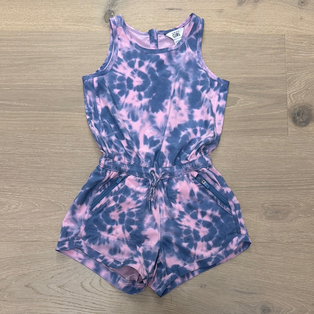 Athleta Pink and Blue Tie-Dye Romper
